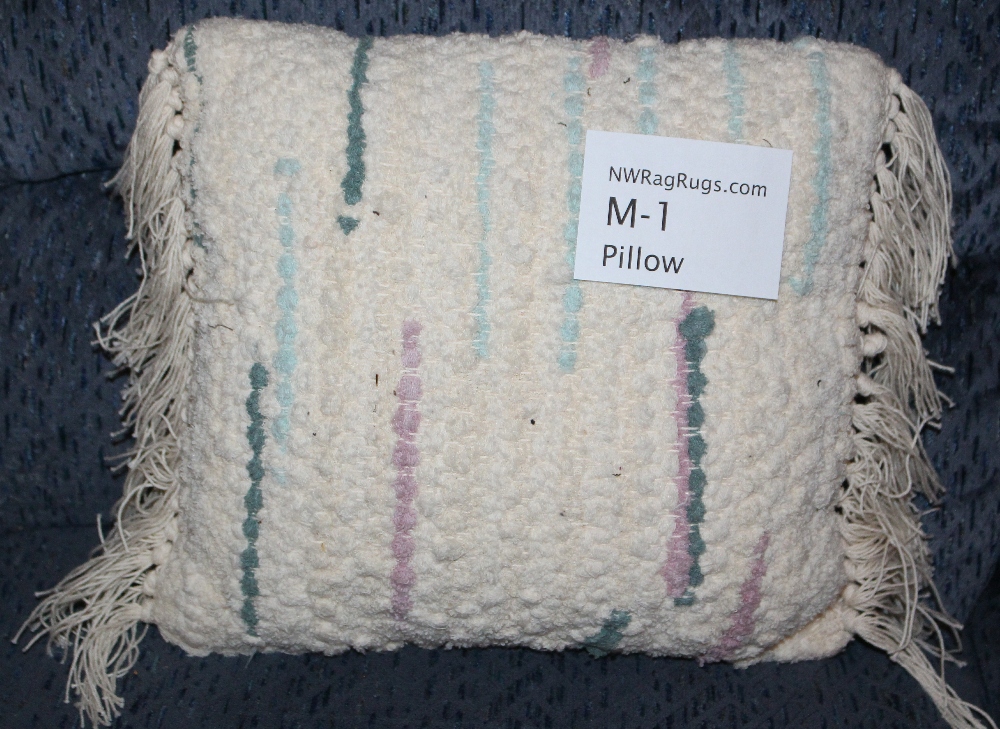 Misc #M-1 Pillow. Main colors: Cream & Multi