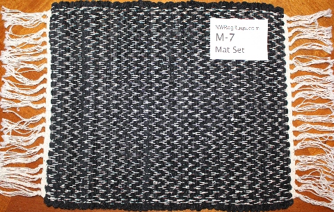 Misc #M-7. Place Mat Set (4). Main colors: Black & White